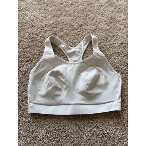 Athleta 38D/DD White Sports Bra EUC